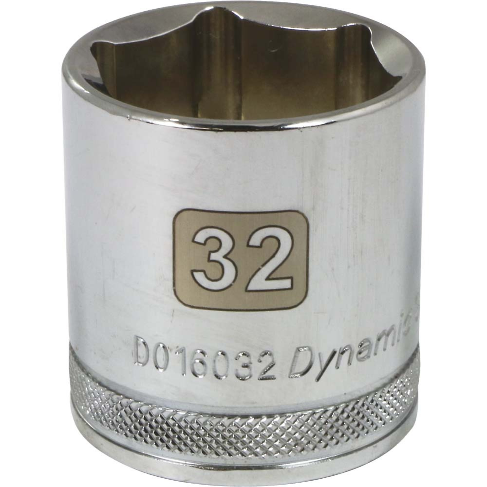Dynamic Tools 1/2" Drive 6 Point Metric, 32mm Standard Length, Chrome Finish Socket